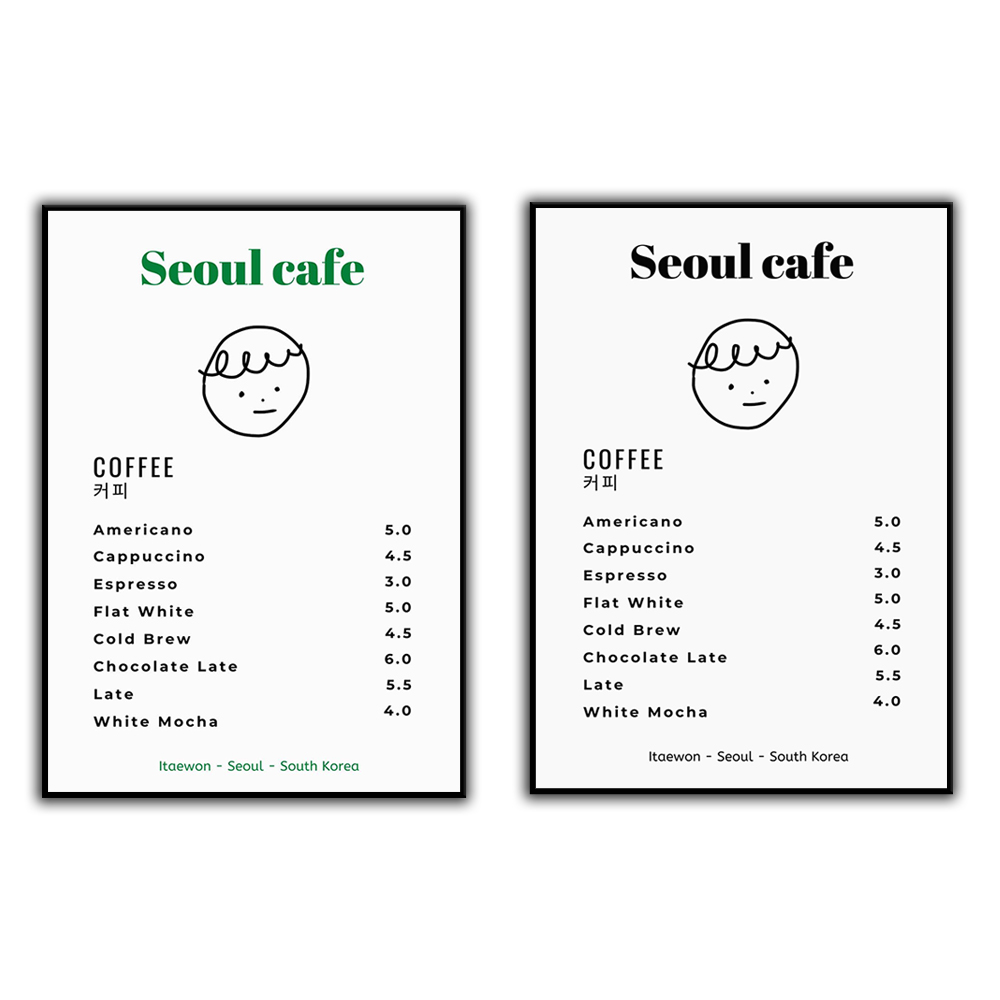 Korean Lifestyle Aesthetic - Seoul Cafe Print Wandkunst, bedruckbar, Südkorea-Poster,