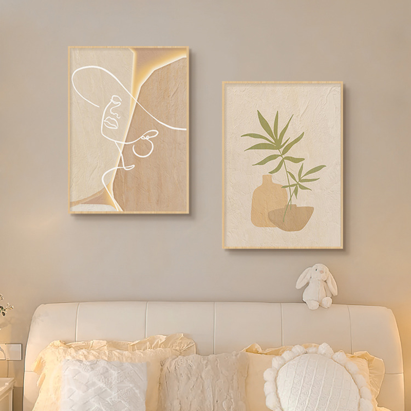 Holzfarbenes Abstraktes Linien – Korean Lifestyle Aesthetic Bewertung und Preis