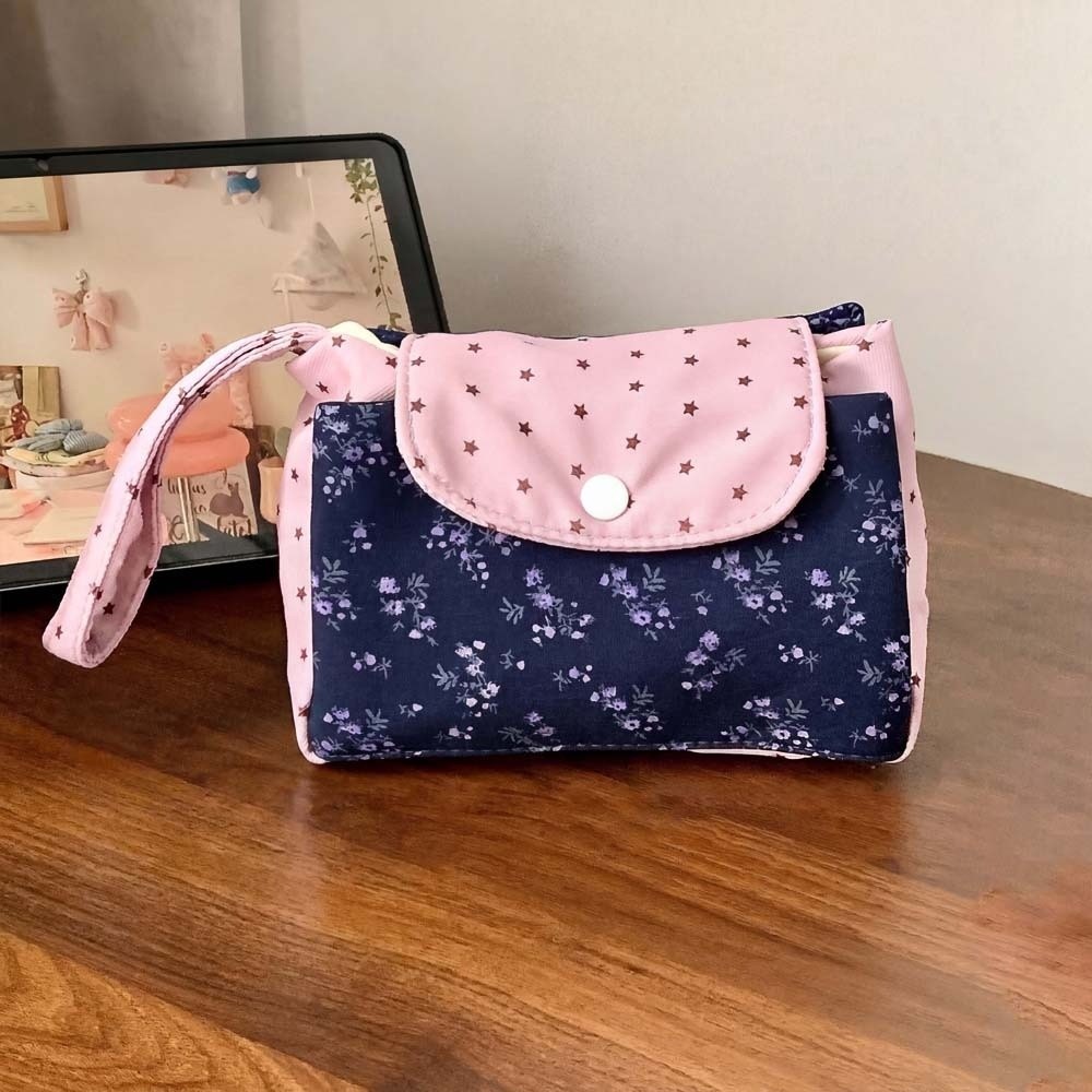 Lila bedruckte Make-up-Tasche  – Korean Lifestyle & Kids Boutique Bewertung und Preis
