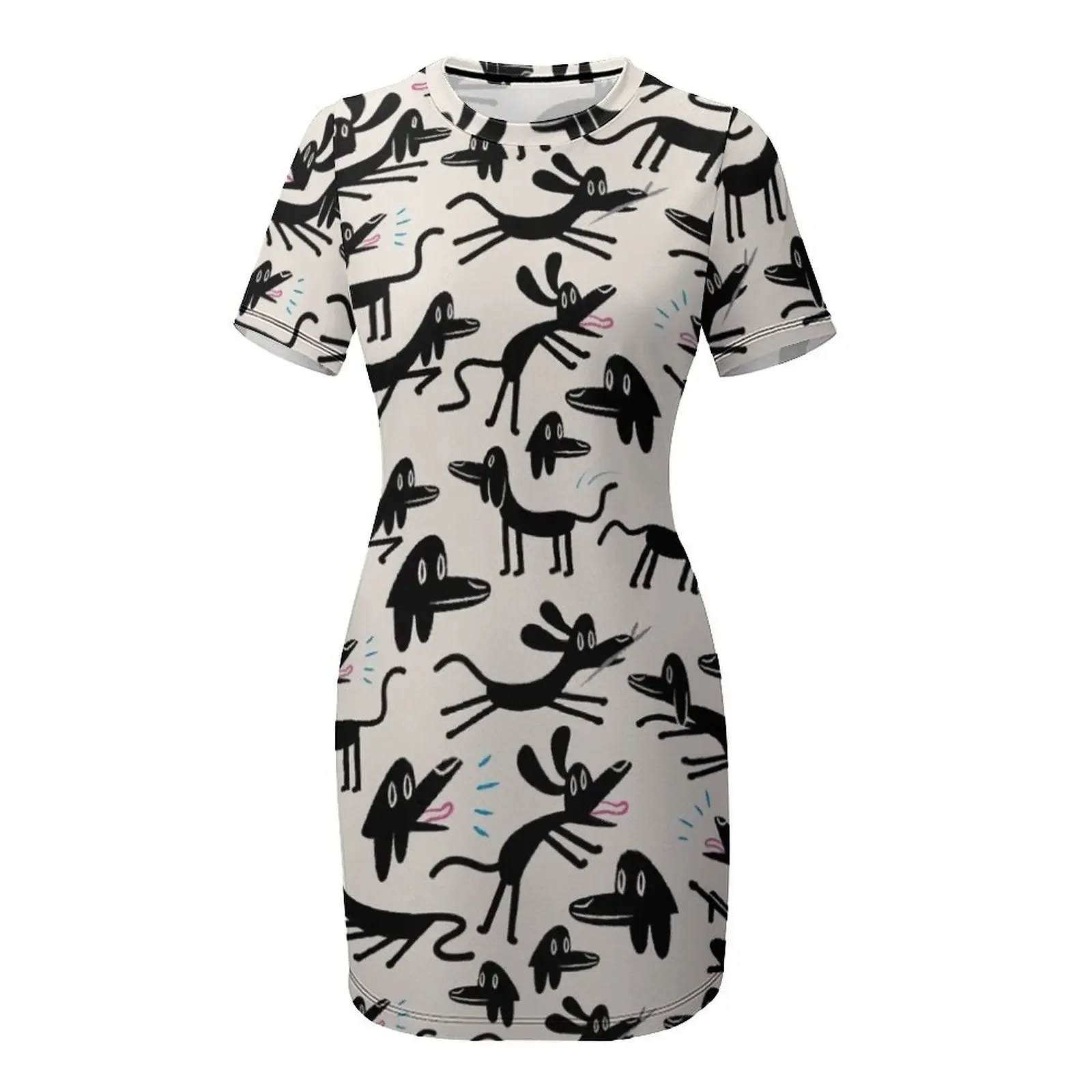 Ein Hundes Leben Kurzarmkleid  – Korean Lifestyle Trends Bewertung und Preis