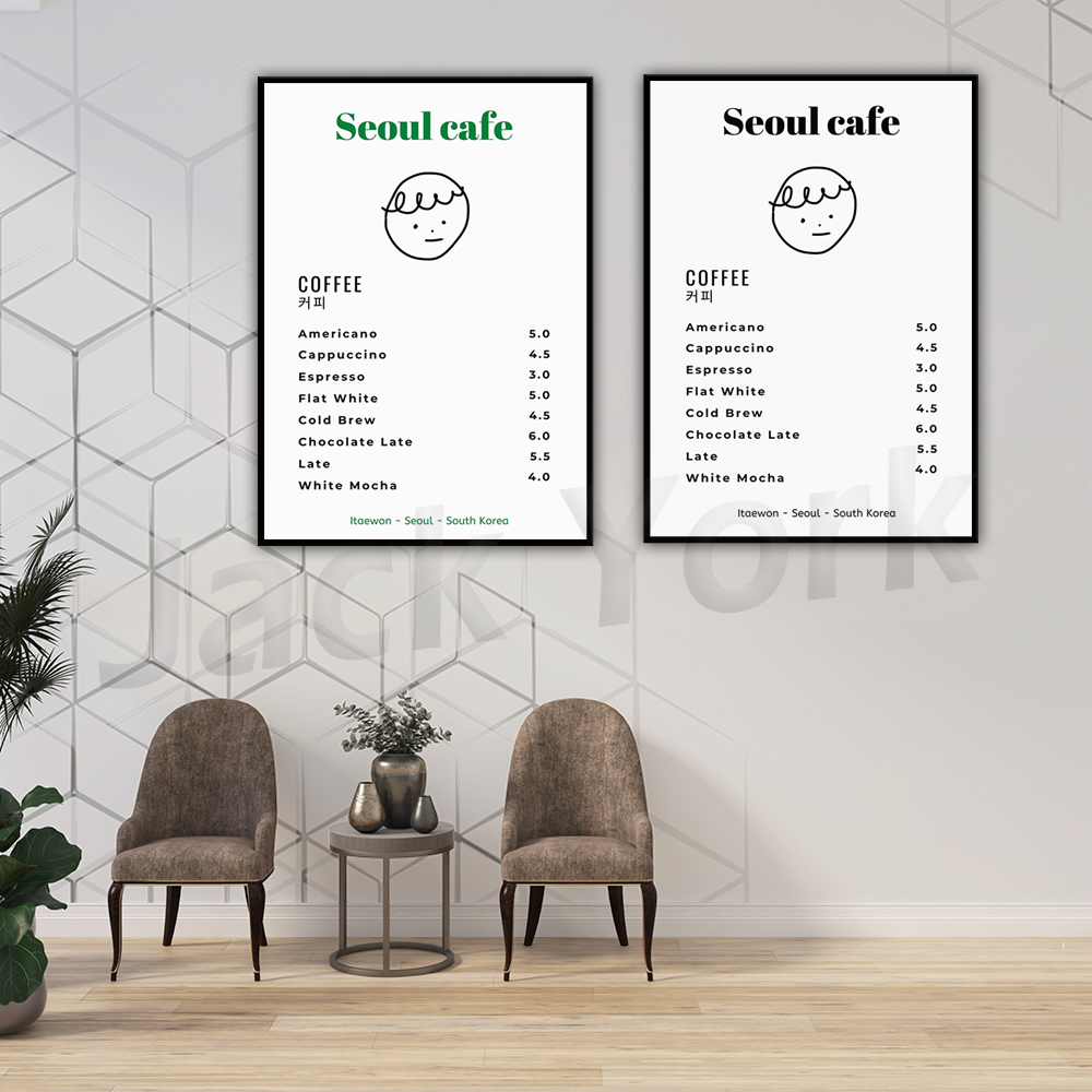 Seoul Cafe Print Wandkunst, be – Korean Lifestyle Aesthetic Bewertung und Preis