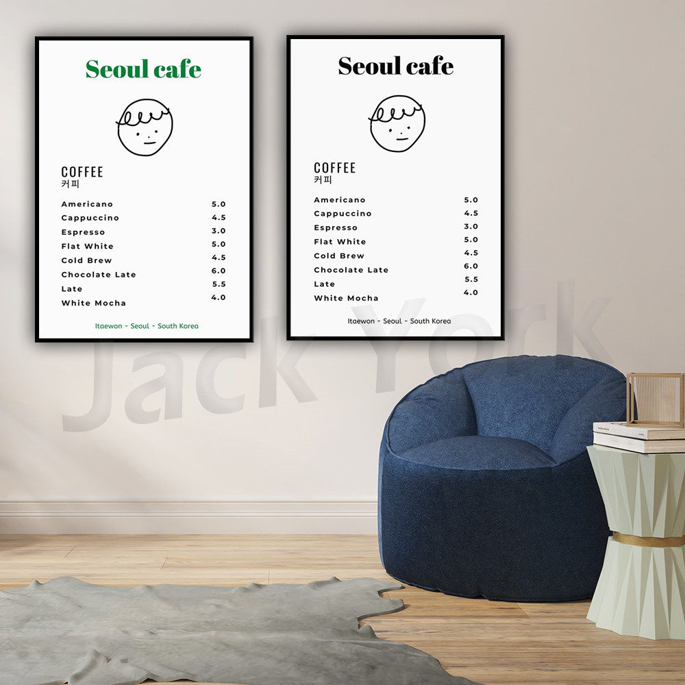 Seoul Cafe Print Wandkunst, be – Korean Lifestyle Aesthetic Bewertung und Preis