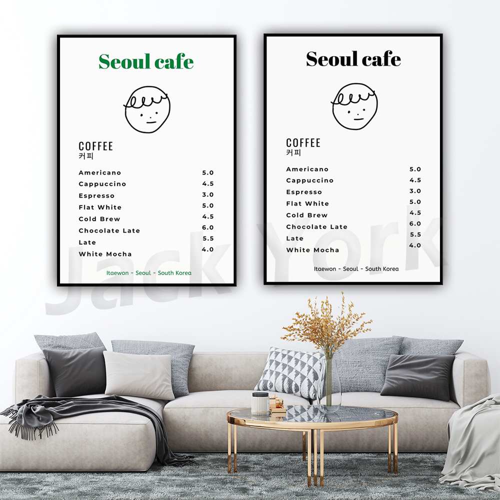 Seoul Cafe Print Wandkunst, be – Korean Lifestyle Aesthetic Bewertung und Preis