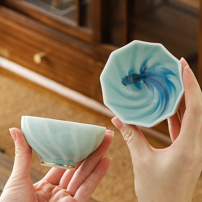 Kreativer Longquan Celadon Tee – Celadon Ceramic Cup Bewertung und Preis