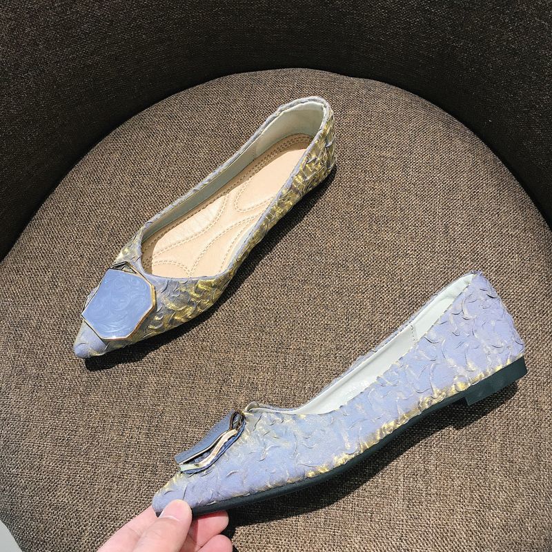 Damen-Flachschuhe mit spitzer  – Korean Lifestyle Trends Bewertung und Preis